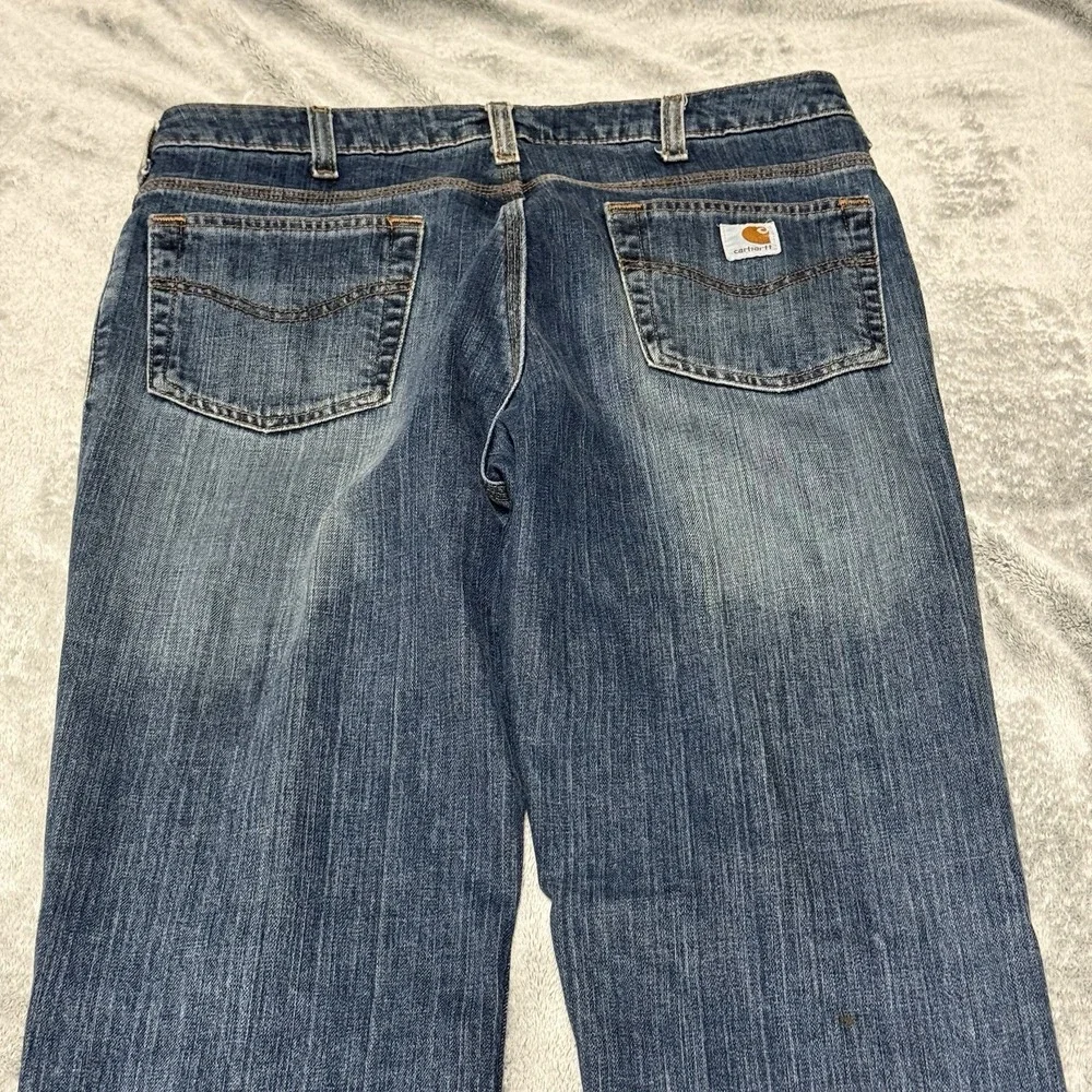 Carhartt Women's Traditional Fit WB001 F10 Size 10x36 Denim Bootcut Jeans